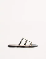 Valentino Rockstud Flat Slide Sandal